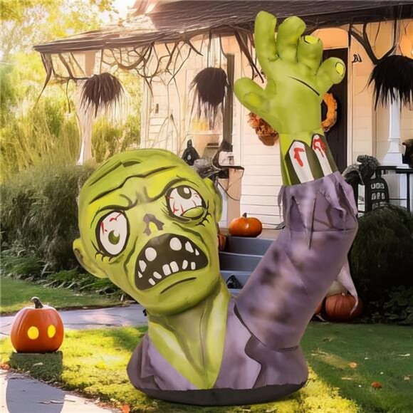 5.2 FT Halloween Inflatables Zombies Outdoor Decorations Blow Up Yard